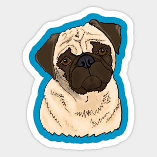 Elaine the Pug Sticker